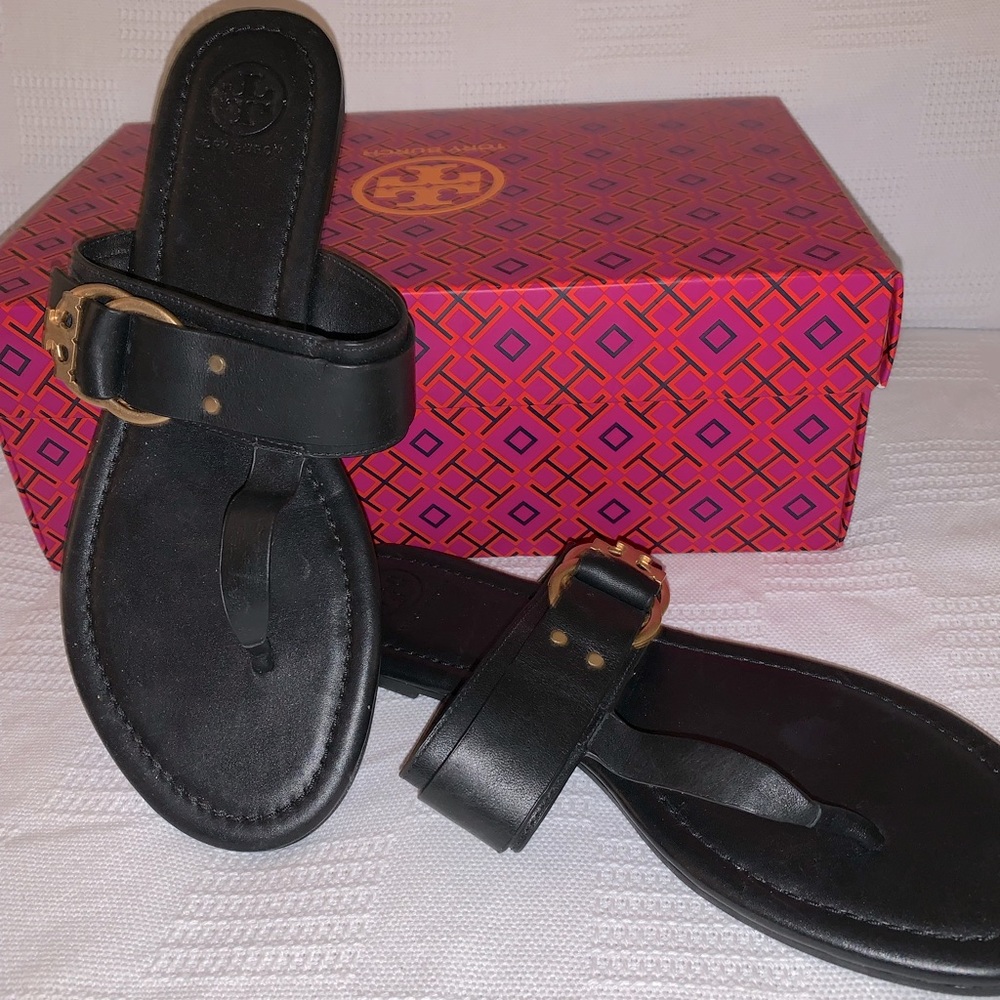 Tory Burch Marsden Leather T-Strap Sandal Size 9